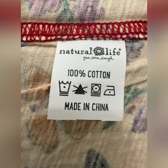 NWT Natural Life Lily Cotton Short Sleeve Tee Shirt Size Medium - Picture 7 of 11